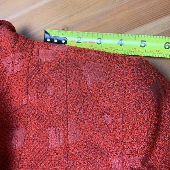 Louis Feraud Vintage Wool Blend, Lined, Rusty Red Blazer and Skirt Set - Picture 9 of 17